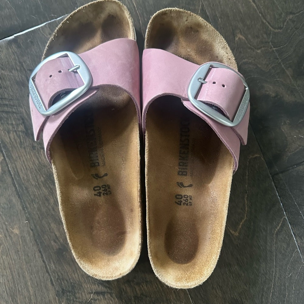 Birkenstock Mauve Single-Buckle Madrid Slide Sandals - Picture 2 of 4